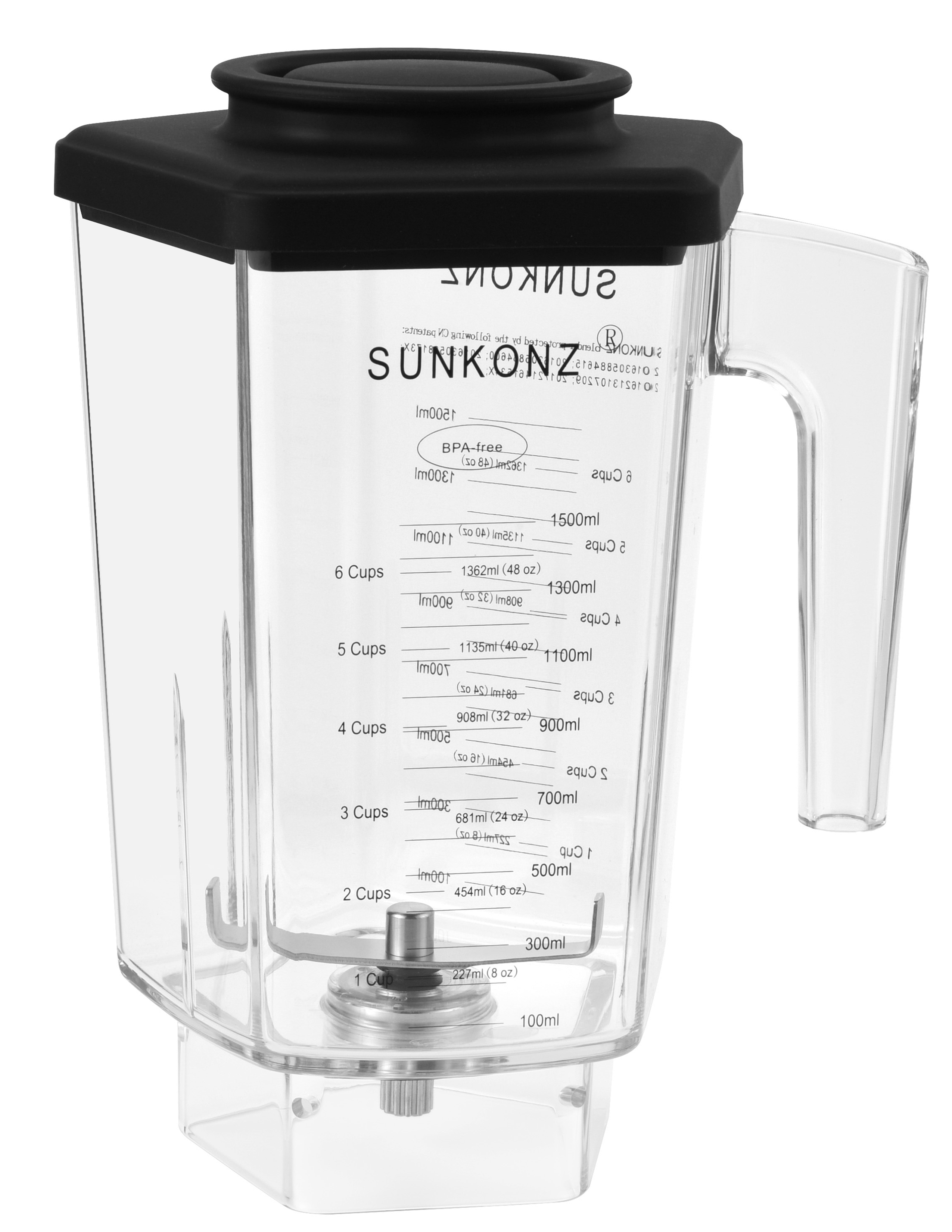 Narrow Blade Mixing Cup with Pentagonal Pressure Relief Lid